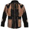 MENS COWBOY WESTERN SUEDE LEATHER JACKET WITH BONES BEADS FRINGES- BIKERS STYLE MENS CLASSIC FASHION..