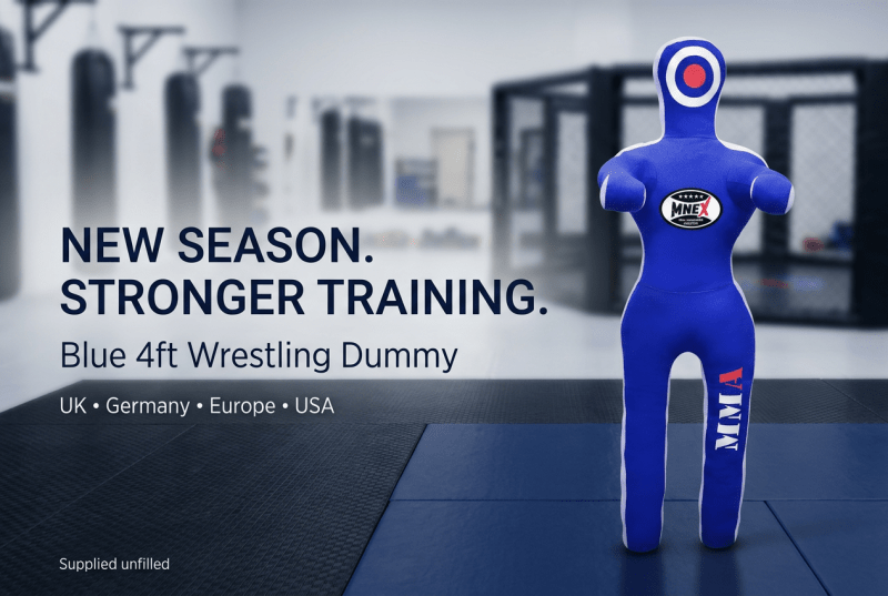 New-Season Training: Blue 4ft Wrestling Dummy for UK, Europe & USA - MNEX PRO FIGHTING LIMITED