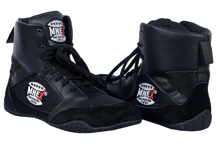 Our Boxing Shoes in Black in stock - MNEX PRO FIGHTING LIMITED