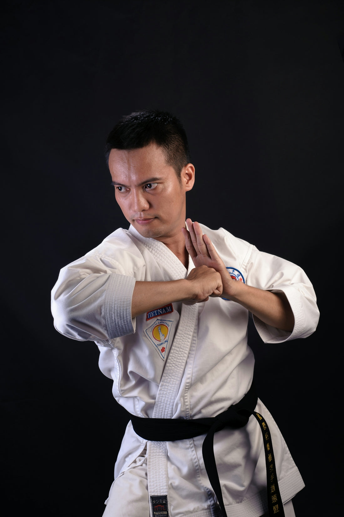 man in karate gi outfit