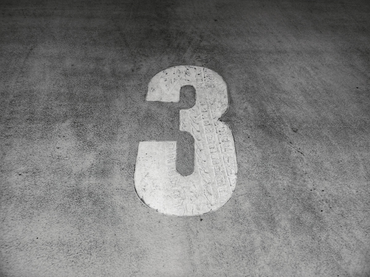 white and black number 2