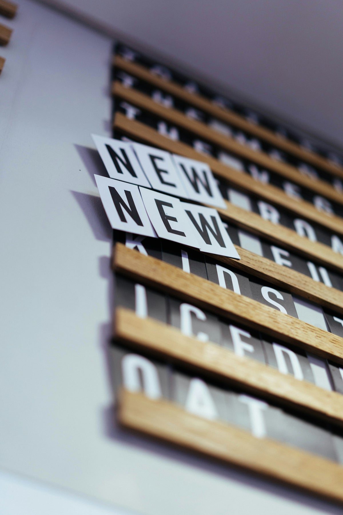 Two new signs on a letter board