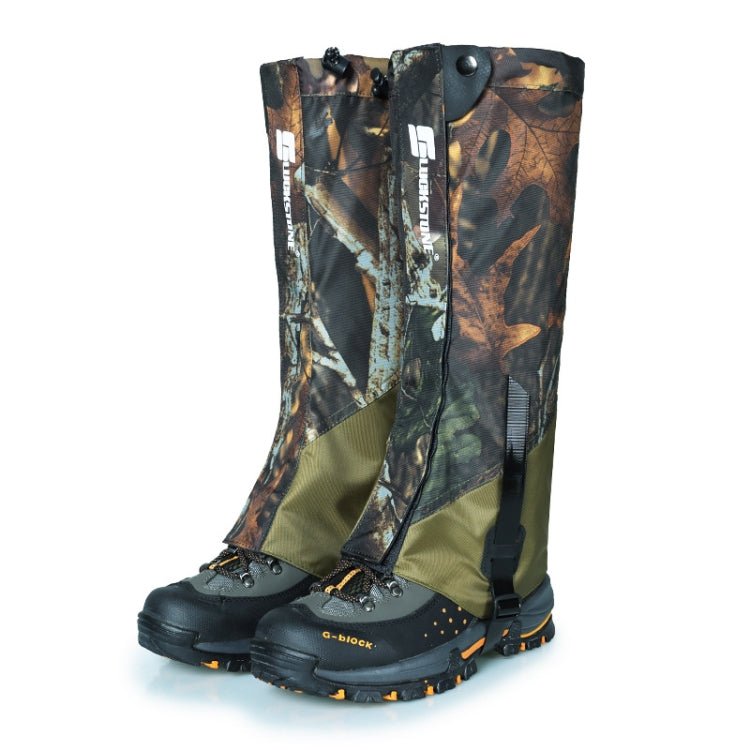 LUCKSTONE Unisex Waterproof Gaiters Cycling Legwarmers Leg Cover Camping Hiking Ski Boot (Camouflage + Army Green) - MNEX PRO FIGHTING LIMITED
