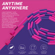 RDX BP Pink Purple Colour Braided Nylon Tangle-Free 10ft Kids Jump Rope