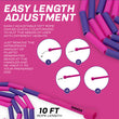 RDX BP Pink Purple Colour Braided Nylon Tangle-Free 10ft Kids Jump Rope