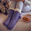 1 Pair Elle Ladies Chenille Slipper Socks with Moccasin Sole - Soft Cosy Comfort - MNEX PRO FIGHTING LIMITED