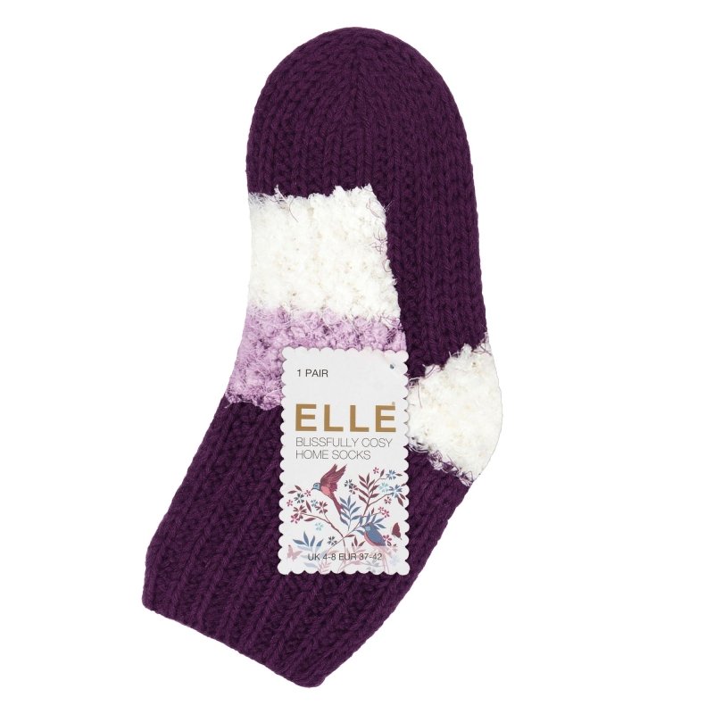 1 Pair Ladies Sherpa Lined Slipper Socks - Warm Fluffy Cosy Indoor Comfort - MNEX PRO FIGHTING LIMITED