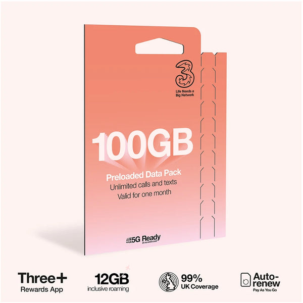 Three 100GB Preloaded Data Pack front