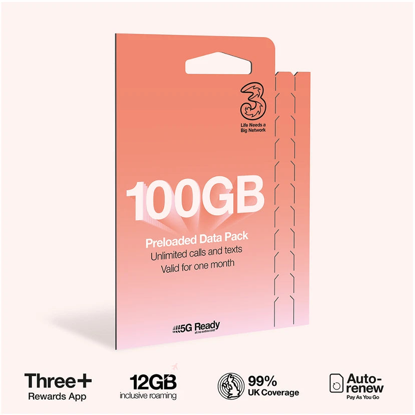Three 100GB Preloaded Data Pack front