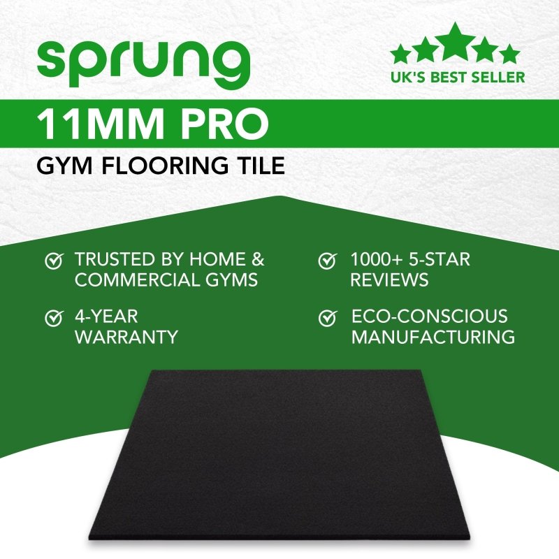 11mm Sprung PRO Heavy Duty Gym Rubber Mats - MNEX PRO FIGHTING LIMITED