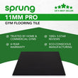 11mm Sprung PRO Heavy Duty Gym Rubber Mats - MNEX PRO FIGHTING LIMITED