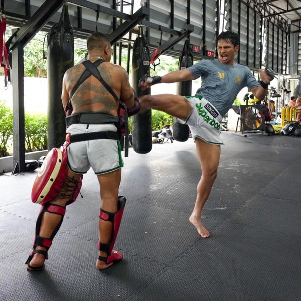 Muay Thai Training Mats - 2 Thickness Options (20mm & 40mm) - Dual Colour Choices: Reversible Blue/Red or Grey/Black - MNEX PRO FIGHTING LIMITED