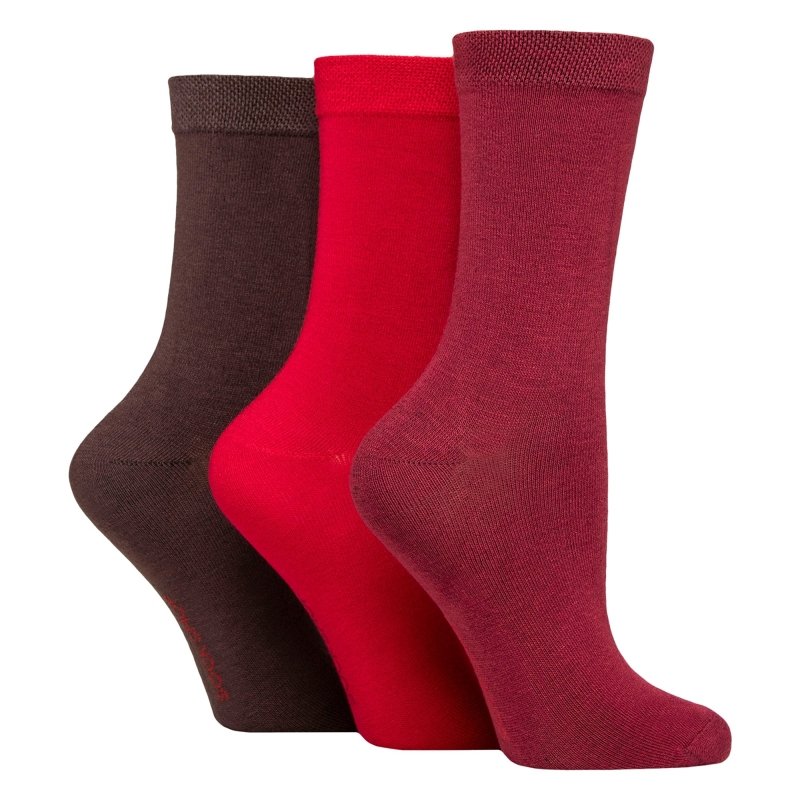 3 Pack Ladies Plain Bamboo Socks - Soft Breathable Everyday Comfort Socks - MNEX PRO FIGHTING LIMITED