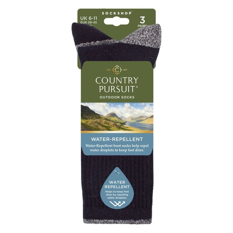 3 Pairs Mens Water Repellent Midweight Outdoor Socks for Hiking & Walking - MNEX PRO FIGHTING LIMITED
