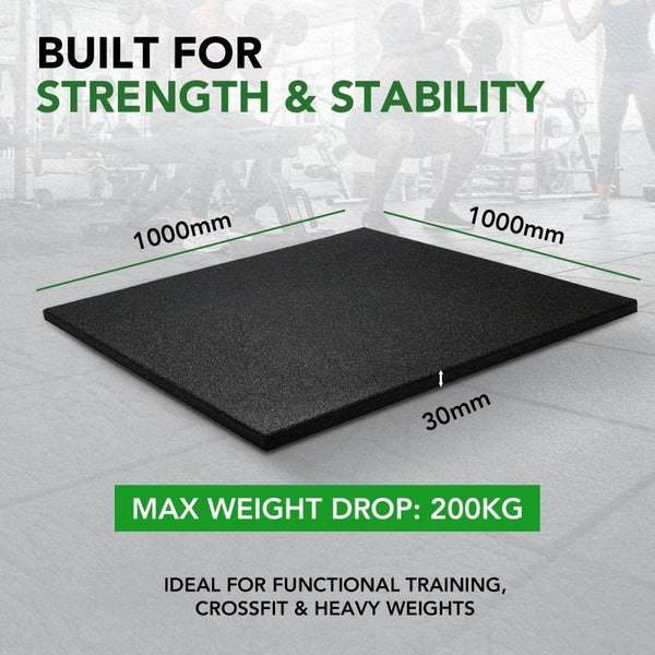 30mm Sprung PRO Gym Floor Tile - Heavy Duty Rubber Gym Flooring - MNEX PRO FIGHTING LIMITED