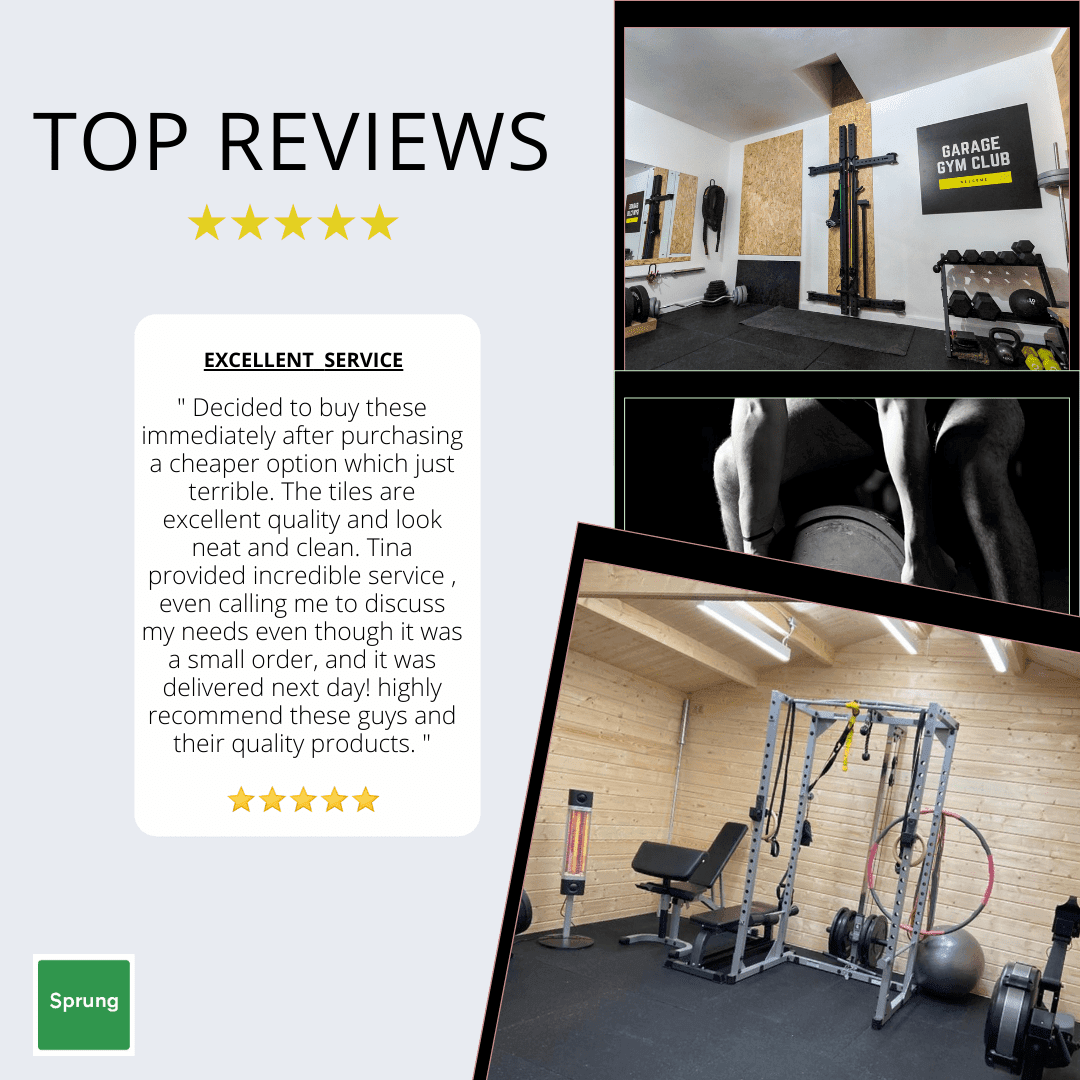 30mm Sprung PRO Gym Floor Tile - Rubber Heavy Duty Gym Flooring - MNEX PRO FIGHTING LIMITED