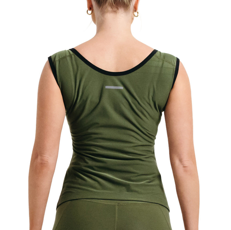 RDX W2 Women Sweat Vest With Zipper REACH OEKO TEX 100 Certified#color_army-green