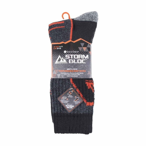 4 Pack Men's Cushioned Anti - Blister Hiking Socks - MNEX PRO FIGHTING LIMITED