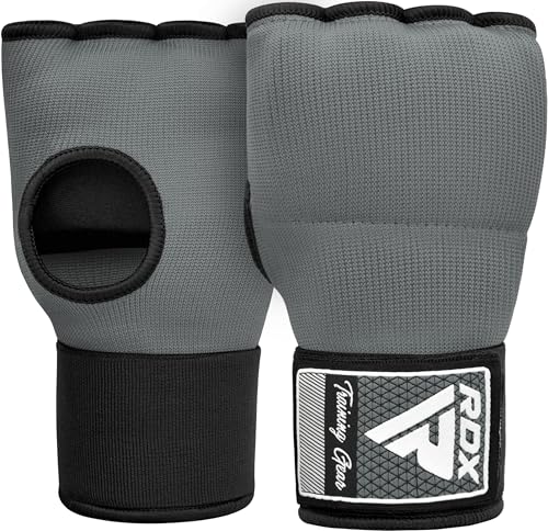 RDX IS Gel Padded Inner Gloves Hook & Loop Wrist Strap for Knuckle Protection OEKO-TEX® Standard 100 certified#color_grey