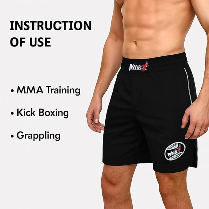 MMA Shorts for Training and Kick Boxing, Trunks for Bodybuilding Size M (Medium) - MNEX PRO FIGHTING LIMITED