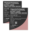 6 Pairs Ladies 100% Cotton Knee High Socks | Long Ribbed Non Elastic Top Socks - MNEX PRO FIGHTING LIMITED