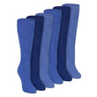 6 Pairs Ladies 100% Cotton Knee High Socks | Long Ribbed Non Elastic Top Socks - MNEX PRO FIGHTING LIMITED