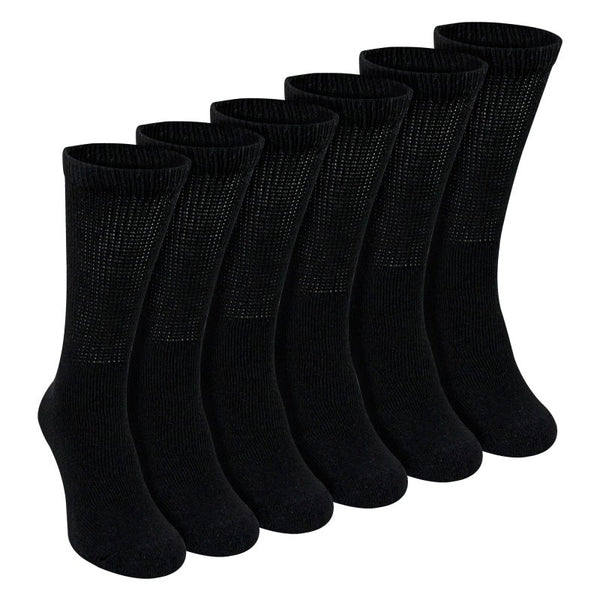 6 Pairs Mens Cotton Diabetic Socks - Soft Non Binding Everyday Comfort Socks - MNEX PRO FIGHTING LIMITED