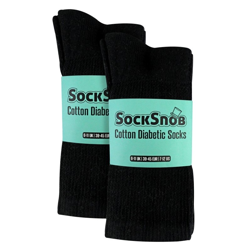 6 Pairs Mens Cotton Diabetic Socks - Soft Non Binding Everyday Comfort Socks - MNEX PRO FIGHTING LIMITED