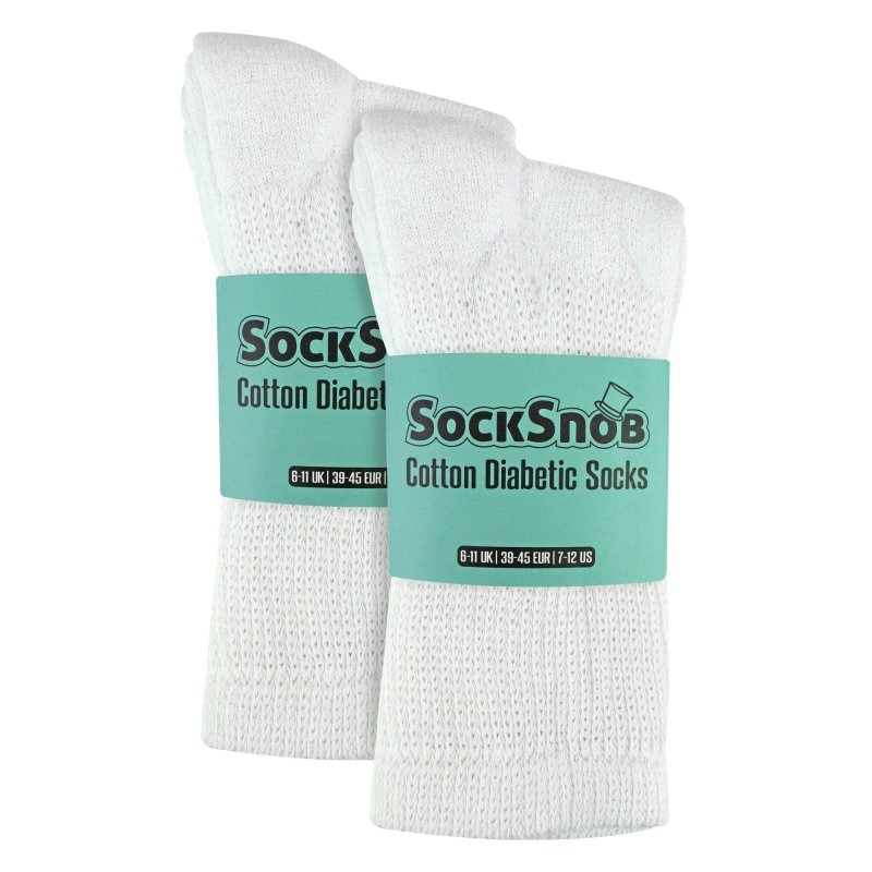 6 Pairs Mens Cotton Diabetic Socks - Soft Non Binding Everyday Comfort Socks - MNEX PRO FIGHTING LIMITED