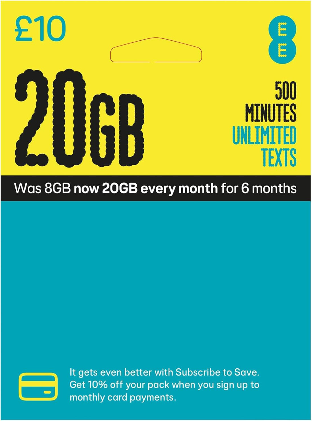 EE UK Prepaid SIM Card - £10 PAYG Extra Data - MNEX PRO FIGHTING LIMITED