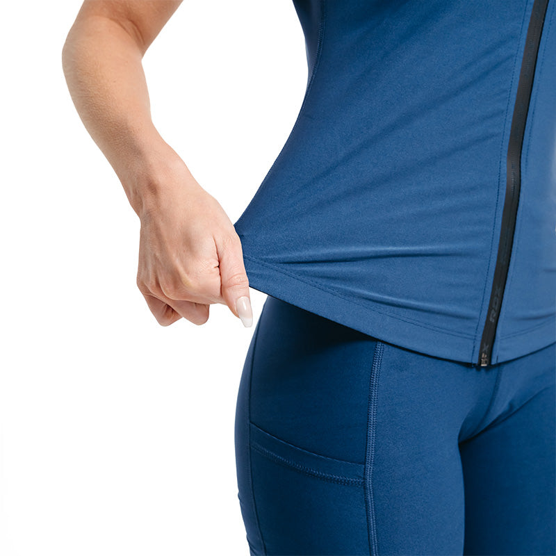 RDX W2 Women Sweat Vest With Zipper REACH OEKO TEX 100 Certified#color_blue