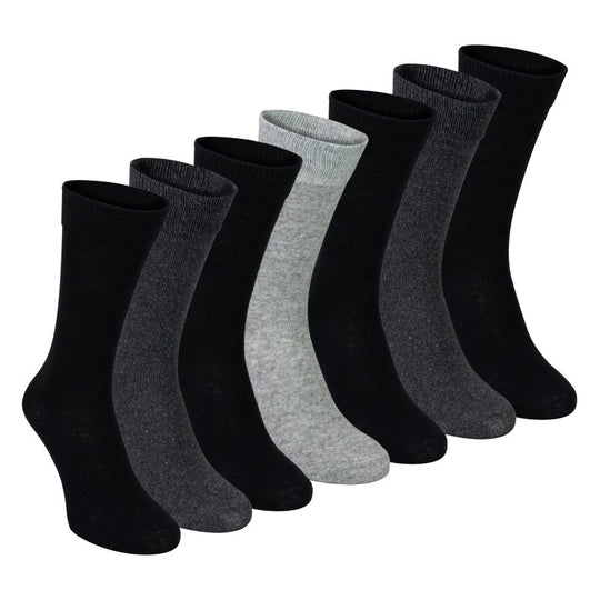 7 Pack Mens Classic Suit Socks - Soft Breathable Plain Dress Socks - MNEX PRO FIGHTING LIMITED