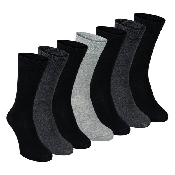 7 Pack Mens Classic Suit Socks - Soft Breathable Plain Dress Socks - MNEX PRO FIGHTING LIMITED