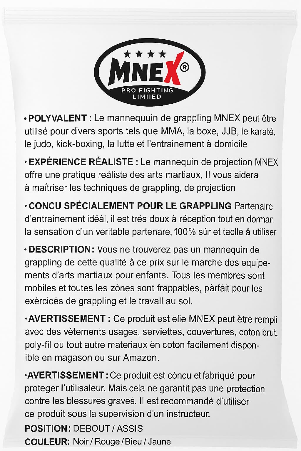 MNEX Pro Fighting Wrestling Dummy Grappling Dummies - 1.5 m / 152 cm 1.8 m / 183 cm Jujitsu BJJ Dummy MMA Dummies Judo Karate Fighting Dummy Un-Filled - Black 183 cm (Blue, 1.5 m / 152.4 cm) - MNEX PRO FIGHTING LIMITED