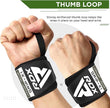RDX W3 IPL USPA Approved Powerlifting Wrist Support Wraps with Thumb Loops OEKO-TEXÂ®Â Standard 100 certified#color_army-green