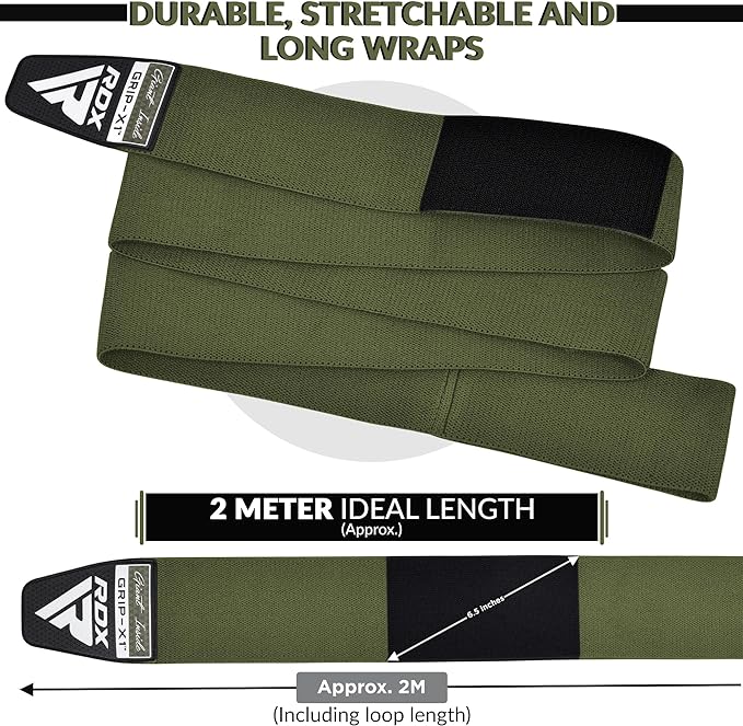 RDX K1 Elasticated Knee Compression Bandage Wraps#color_army-green