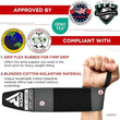 RDX W3 IPL USPA Approved Powerlifting Wrist Support Wraps with Thumb Loops OEKO-TEXÂ®Â Standard 100 certified#color_grey