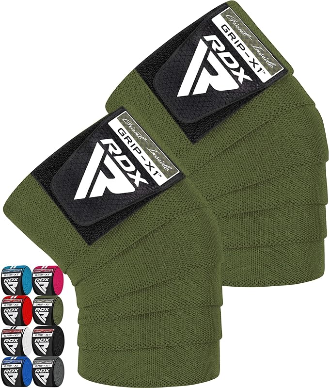 RDX K1 Elasticated Knee Compression Bandage Wraps#color_army-green