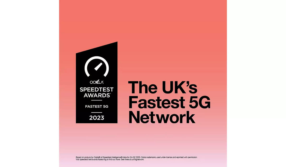 Three – The UK's Fastest 5G Network – Ookla Speedtest Awards 2023