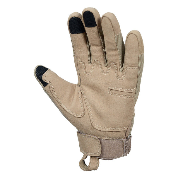 Men's Touchscreen Hiking Gloves - Waterproof Outdoor Sports Gloves Size - S-M-L-XL Tan.