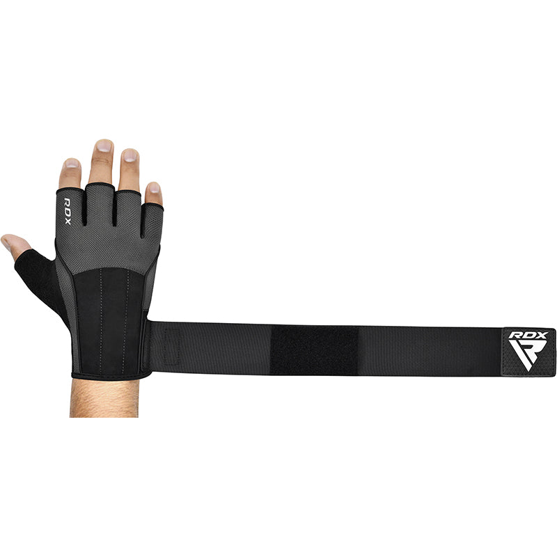 RDX W3 Workout Gym Gloves#color_grey