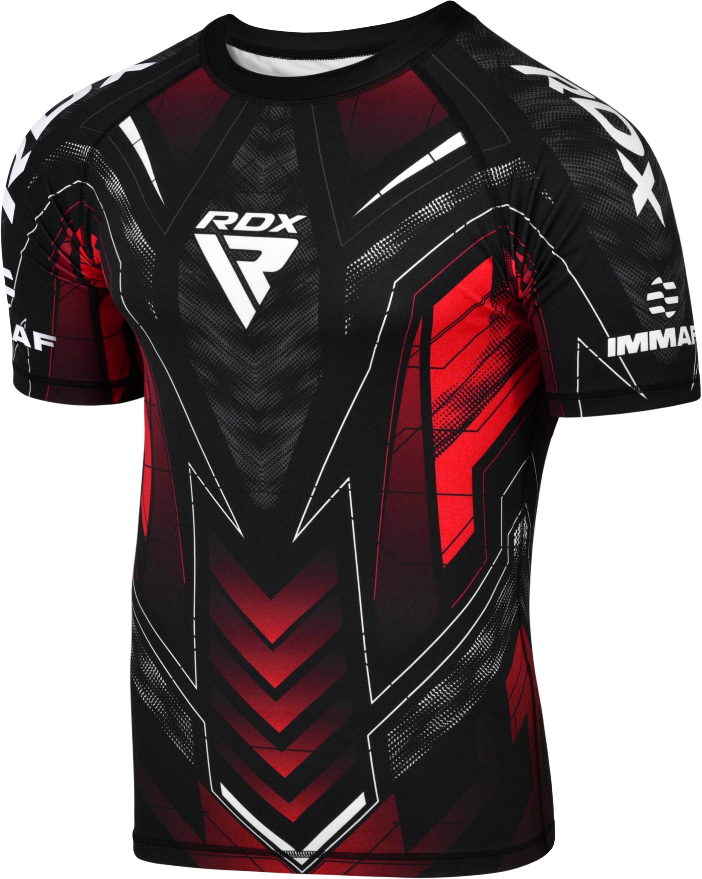 RDX COMPRESSION SHIRT HALF SLEEVES IMMAF-1#COLOR_RED
