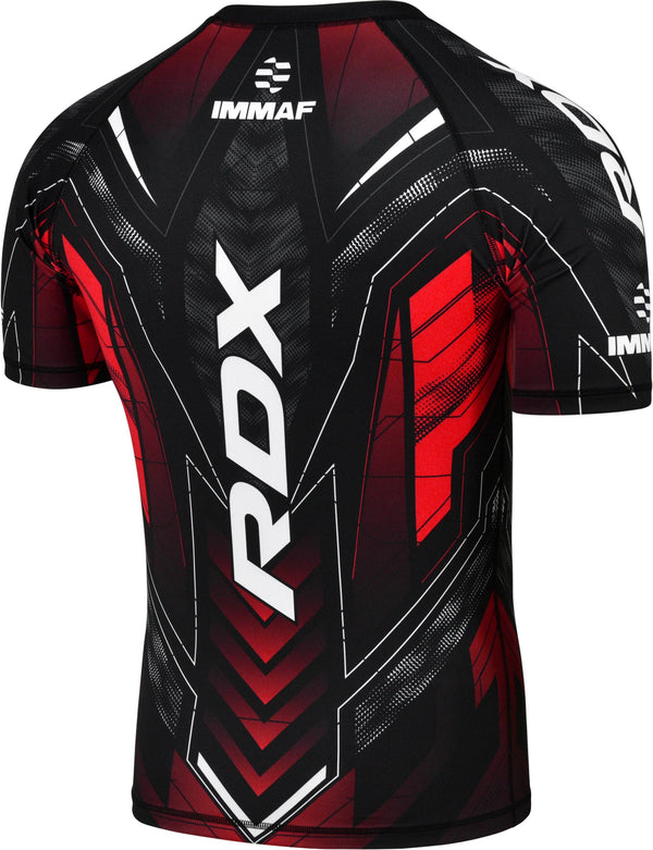 RDX COMPRESSION SHIRT HALF SLEEVES IMMAF-1#COLOR_RED