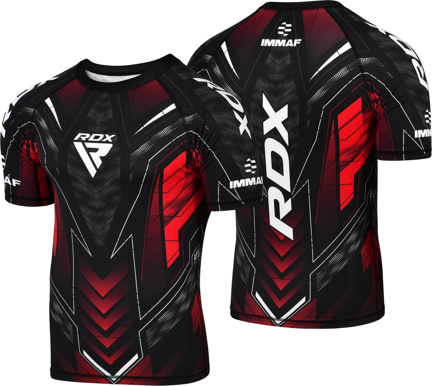 RDX COMPRESSION SHIRT HALF SLEEVES IMMAF-1#COLOR_RED