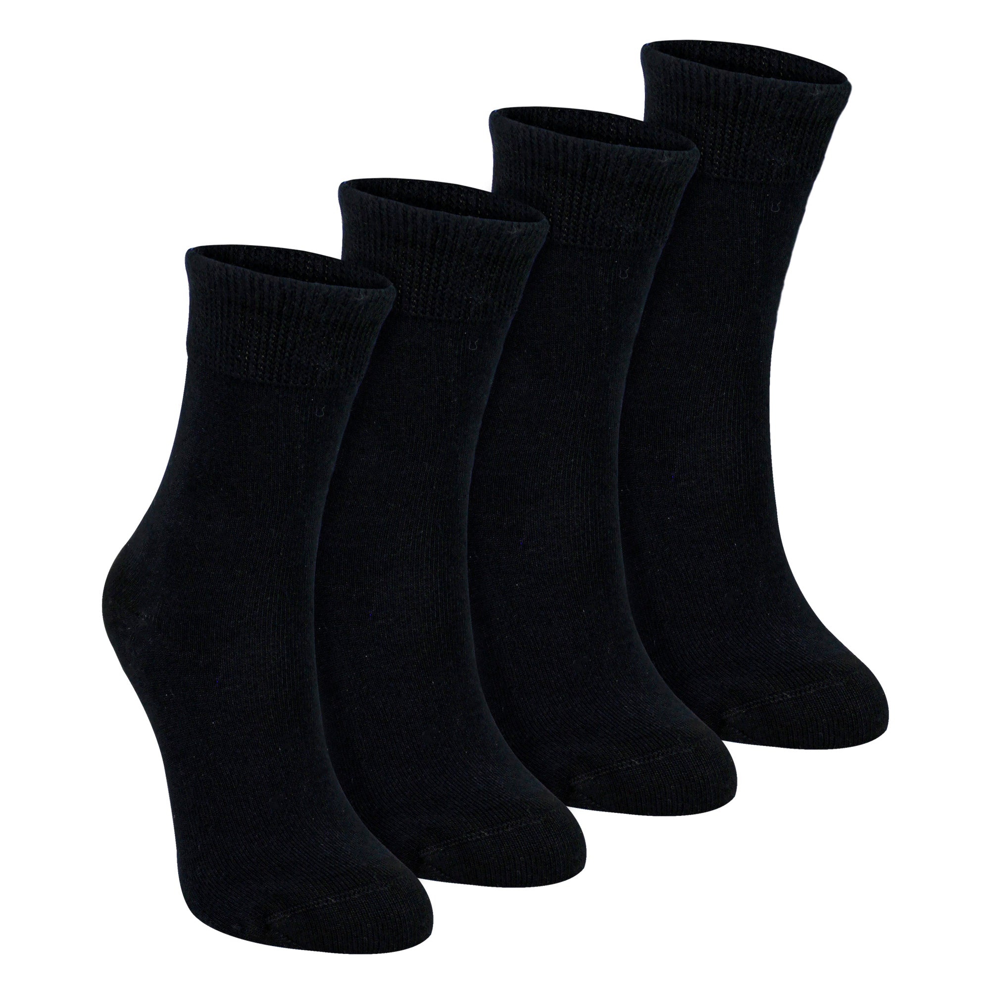 4 Pack Kids Boys Girls Bamboo Sensory Socks - Soft Breathable Comfort Fit