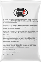 MNEX Pro Wrestling Dummy - MMA Grappling Training Partner (Unfilled) - MNEX PRO FIGHTING LIMITED