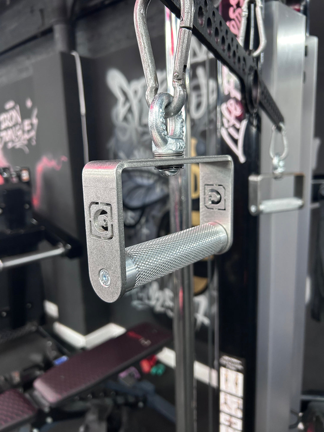 Fixed Roller D Handle by GymPin - STAINLESS STEEL - MNEX PRO FIGHTING LIMITED