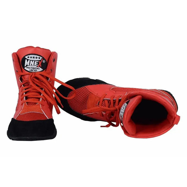 MNEX Pro Fighting Limited Red Boxing, MMA & Wrestling Shoes.