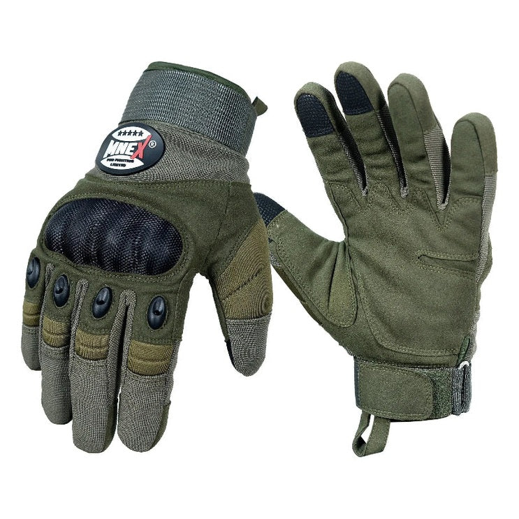 Men's Touchscreen Hiking Gloves Waterproof Outdoor Sports Gloves Size S-M-L-XL Green