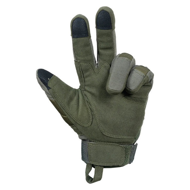 Men's Touchscreen Hiking Gloves - Waterproof Outdoor Sports Gloves Size - S-M-L-XL Green.